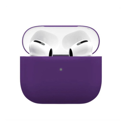 Силиконовый чехол с ремешком для AirPods Pro 2 Dark Purple, темно-фиолетовый