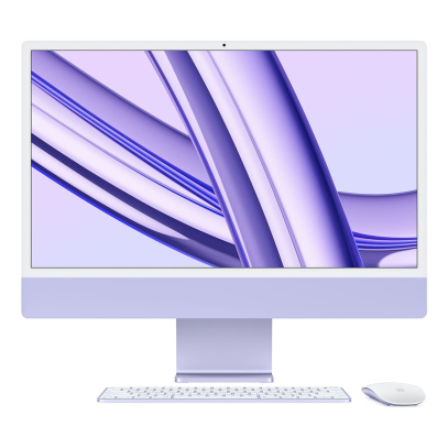 Apple iMac 24" (M3, 8C CPU, 10C GPU, 2023) Retina 4,5K, 8Gb, 256Gb SSD (MQRV3) Фиолетовый