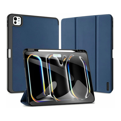 Чехол книжка для iPad Pro 13" M4/M5 Dux Ducis Domo Series Blue, синий