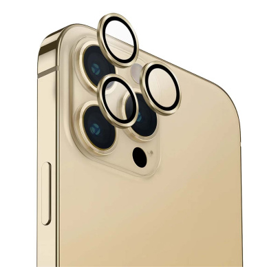 Стекло на камеру для iPhone 14 Pro/14 Pro Max UNIQ OPTIX Camera Lens protector Aluminium (IP6.1P-6.7PM-LENSGLD) Gold
