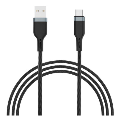 Кабель USB - Type-C WiWU-C019 A-C Platinum Serie A-C Cable 1.2m, 3A, Black, черный