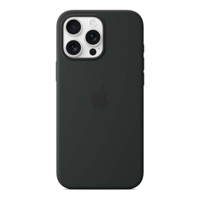 Чехол Silicone Case для Apple iPhone 16 Pro Max Black, черный