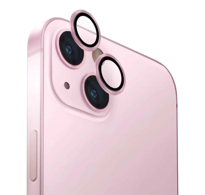 Стекло для iPhone 15/15 Plus UNIQ OPTIX Camera Lens protector Aluminium (IP6.1-6.7(2023)-ALENSPNK) Pink