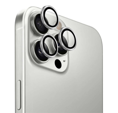 Защитное стекло для камеры iPhone 16 Pro/16 Pro Max UNIQ OPTIX Camera Lens AluGuard IP6.3P-6.9P(2024)-ALENSSIL, Silver