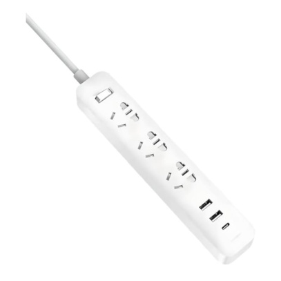 Сетевой фильтр удлинитель Xiaomi Mi Power Strip 3 гнезда + 2USB + USB Type-C 20W 2A1C (XMCXB05QMN) Белый Сетевой фильтр удлинитель Xiaomi Mi Power Strip 3 гнезда + 2USB + USB Type-C 20W 2A1C (XMCXB05QMN) Белый