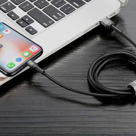 Кабель Baseus Cafule Cable USB For iP special edition 1,5A, 2 м (CALKLF-HG1) Grey/Black Кабель Baseus Cafule Cable USB For iP special edition 1,5A, 2 м (CALKLF-HG1) Grey/Black