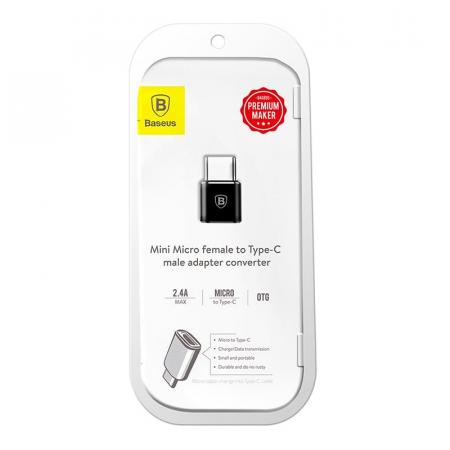 Переходник Baseus Micro to Type-C Converter (CAMOTG-01) Черный Переходник Baseus Micro to Type-C Converter (CAMOTG-01) Черный