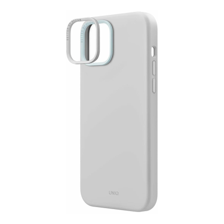 Чехол для iPhone 15 с Magsafe UNIQ Lino (IP6.1(2023)-LINOHMCGRY) Серый Чехол для iPhone 15 с Magsafe UNIQ Lino (IP6.1(2023)-LINOHMCGRY) Серый