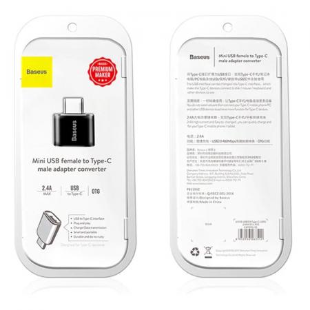 Адаптер Baseus USB-А - USB Type-C (CATOTG-01) Черный Адаптер Baseus USB-А - USB Type-C (CATOTG-01) Черный