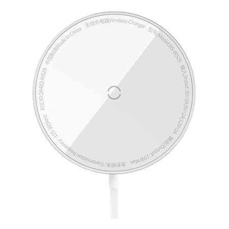 Беспроводное зарядное устройство Baseus Simple Mini3 Magnetic Wireless Charger 15W CCJJ040012 (BS-W529) White, белый Беспроводное зарядное устройство Baseus Simple Mini3 Magnetic Wireless Charger 15W CCJJ040012 (BS-W529) White, белый