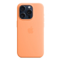 Чехол Silicone Case для Apple iPhone 15 Pro с MagSafe  Orange Sorbet, оранжевый Чехол Silicone Case для Apple iPhone 15 Pro с MagSafe  Orange Sorbet, оранжевый