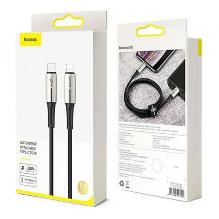 Кабель USB Type-C (m) – Lightning (m) Baseus Waterdrop PD, 18W, 1,3 м (CATLRD-01) Черный Кабель USB Type-C (m) – Lightning (m) Baseus Waterdrop PD, 18W, 1,3 м (CATLRD-01) Черный
