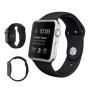 Силиконовый ремешок для Apple Watch 38/40 мм Black, черный Силиконовый ремешок для Apple Watch 38/40 мм Black, черный