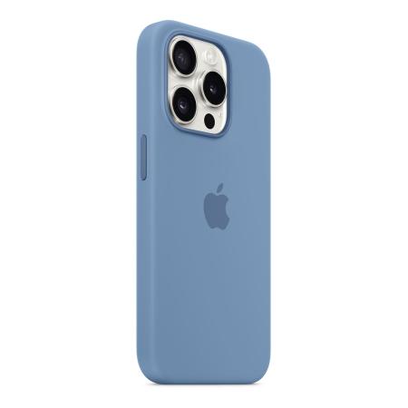 Чехол Silicone Case для Apple iPhone 15 Pro с MagSafe (original) Winter Blue, голубой Чехол Silicone Case для Apple iPhone 15 Pro с MagSafe (original) Winter Blue, голубой
