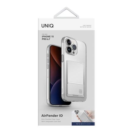 Чехол для iPhone 15 Pro Max UNIQ Air Fender ID (cardslot) (IP6.7P(2023)-AFIDTRAN) Clear Чехол для iPhone 15 Pro Max UNIQ Air Fender ID (cardslot) (IP6.7P(2023)-AFIDTRAN) Clear