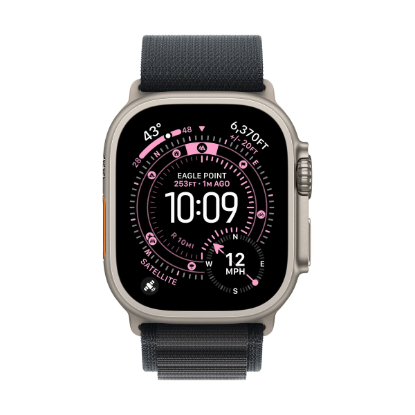 Apple Watch Ultra 3 (2025), 49 мм корпус из титана цвета «Natural», ремешок Alpine Loop размера L цвета «Black» Apple Watch Ultra 3 (2025), 49 мм корпус из титана цвета «Natural», ремешок Alpine Loop размера L цвета «Black»