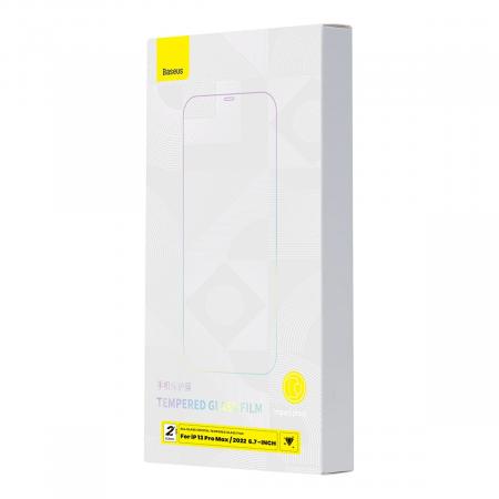 Стекло для iPhone 14 Plus/13 Pro Max Baseus Crystal glass 1шт +EasyStick (SGBL100202) Прозрачный Стекло для iPhone 14 Plus/13 Pro Max Baseus Crystal glass 1шт +EasyStick (SGBL100202) Прозрачный