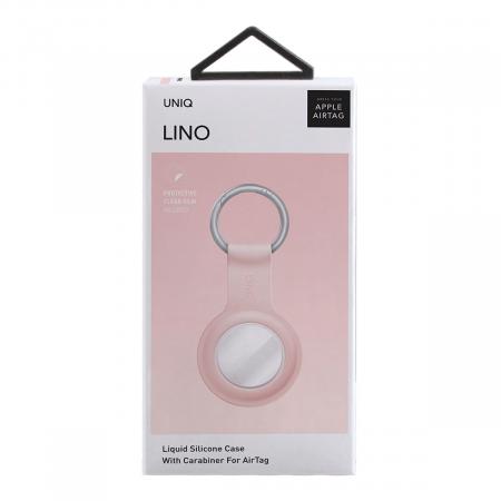 Чехол для Apple AirTag UNIQ Lino Liquid silicone (AIRTAG-LINOPNK) Розовый
