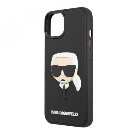 Чехол Karl Lagerfeld для iPhone 14 3D Rubber Karl's head Hard (KLHCP14SKH3DBK) Черный