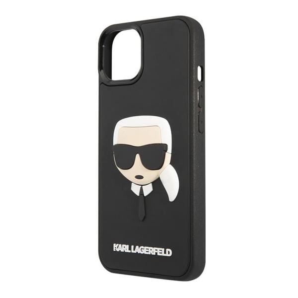 Чехол Karl Lagerfeld для iPhone 14 3D Rubber Karl's head Hard (KLHCP14SKH3DBK) Черный