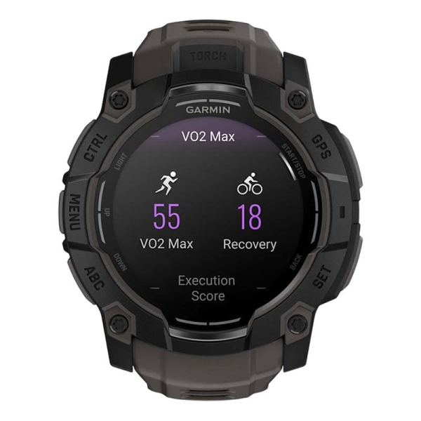 Часы Garmin INSTINCT 3 AMOLED 50мм Black, черный с угольно-черным ремешком