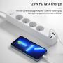 Сетевой фильтр WiWU Smart Power Strip EU Plug 20W 4*AC+3*USB 3.0+ 1*USB-C (U01 EU) Черный Сетевой фильтр WiWU Smart Power Strip EU Plug 20W 4*AC+3*USB 3.0+ 1*USB-C (U01 EU) Черный