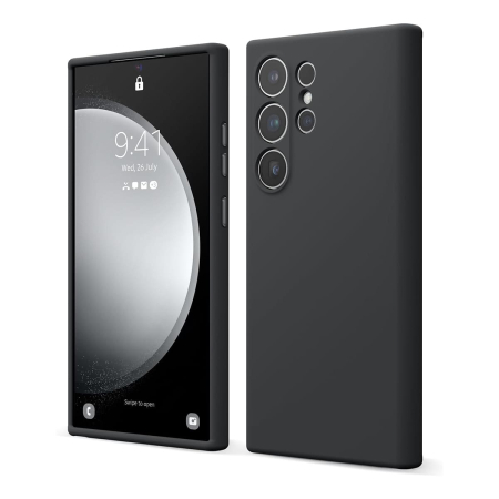 Чехол для Samsung Galaxy S24 Ultra Elago Soft silicone Liquid (EGS24SC68-BK) Black, черный