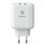 Сетевое зарядное устройство USB-C Baseus 2 USB Quick Charge 23 Вт 5V/9V/12V Bojure Series Белый Сетевое зарядное устройство USB-C Baseus 2 USB Quick Charge 23 Вт 5V/9V/12V Bojure Series Белый