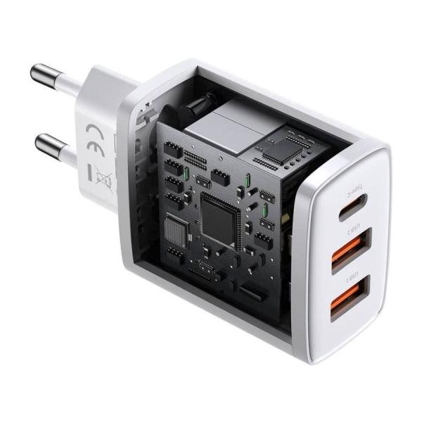 Зарядное устройство Baseus Compact Quick Charger 2U+C 30W EU (CCXJ-E02) Белый