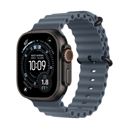 Apple Watch Ultra 3 (2025), 49 мм корпус из титана цвета «Black», ремешок Ocean Band цвета «Anchor Blue» Apple Watch Ultra 3 (2025), 49 мм корпус из титана цвета «Black», ремешок Ocean Band цвета «Anchor Blue»