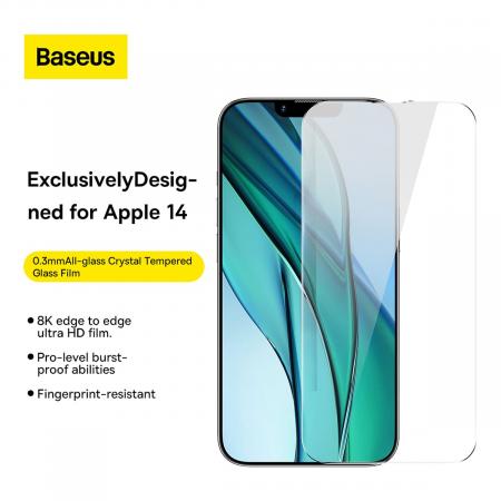 Стекло для iPhone 14 Plus/13 Pro Max Baseus Crystal glass 1шт +EasyStick (SGBL100202) Прозрачный Стекло для iPhone 14 Plus/13 Pro Max Baseus Crystal glass 1шт +EasyStick (SGBL100202) Прозрачный