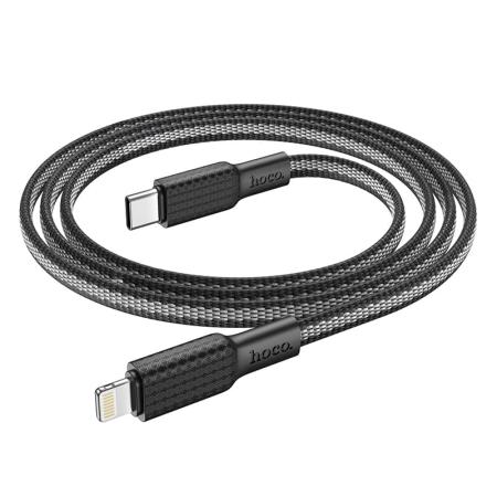 Кабель hoco. Type-C – Lightning “Jaeger” 20W, 1 м (X69) Черный Кабель hoco. Type-C – Lightning “Jaeger” 20W, 1 м (X69) Черный