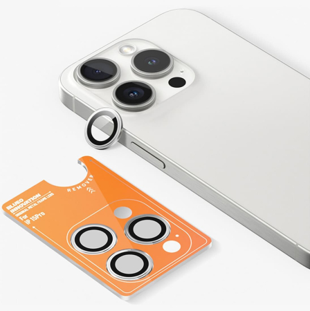 Защитное стекло для камеры iPhone 15 Pro BLUEO Camera lens Armor metal (3 шт. +installer) (BM2541-15Pro-SIL) Серебристый Защитное стекло для камеры iPhone 15 Pro BLUEO Camera lens Armor metal (3 шт. +installer) (BM2541-15Pro-SIL) Серебристый