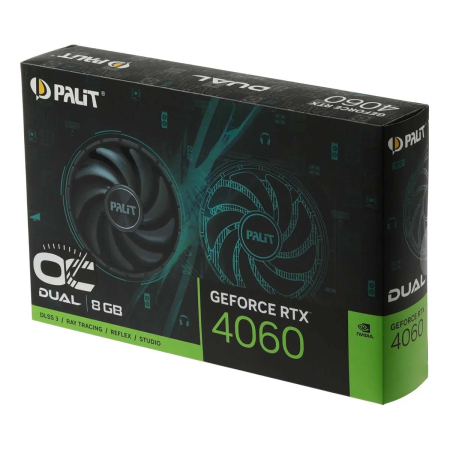Видеокарта Palit GeForce RTX 4060 Dual OC, 8Gb (NE64060T19P1-1070D) Видеокарта Palit GeForce RTX 4060 Dual OC, 8Gb (NE64060T19P1-1070D)