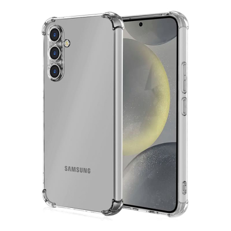 Противоударный чехол для Samsung Galaxy S24 с защитой камер Прозрачный