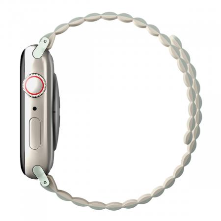 Ремешок UNIQ для Apple Watch 42/44/45/49 мм Revix reversible Magnetic (45MM-REVSAGBEG) Зеленый/Бежевый