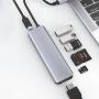USB Хаб WiWU Alpha 731 HC 7в1 Type C на 3xUSB 3.0+HDMI 4K+Type C PD 100 Вт+SD/TF (A731HC) Серый USB Хаб WiWU Alpha 731 HC 7в1 Type C на 3xUSB 3.0+HDMI 4K+Type C PD 100 Вт+SD/TF (A731HC) Серый