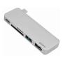 Переходник WiWU для MacBook Type-C Hub 5в1 (C1) Space Grey, серый космос Переходник WiWU для MacBook Type-C Hub 5в1 (C1) Space Grey, серый космос
