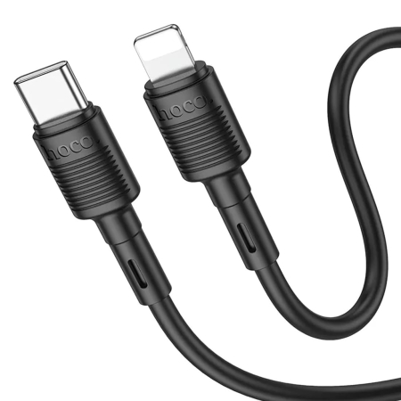 Кабель hoco. iP Victory PD charging data cable (X83) Черный Кабель hoco. iP Victory PD charging data cable (X83) Черный
