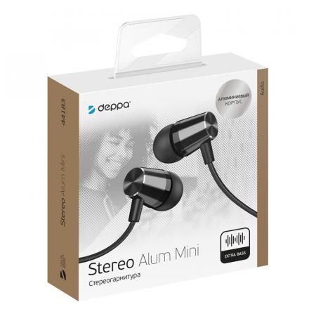 Наушники Deppa Stereo Alum Mini (44183) Черный Наушники Deppa Stereo Alum Mini (44183) Черный