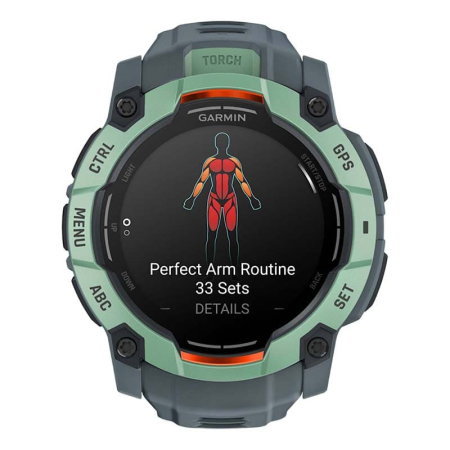 Часы Garmin INSTINCT 3 AMOLED 50мм Neo Tropic, зеленый с серым ремешком Часы Garmin INSTINCT 3 AMOLED 50мм Neo Tropic, зеленый с серым ремешком