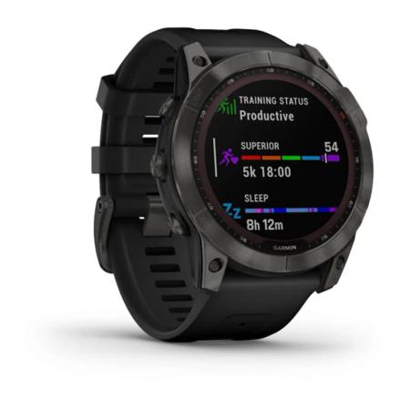 Часы Garmin FENIX 7X Carbon gray, черный Часы Garmin FENIX 7X Carbon gray, черный