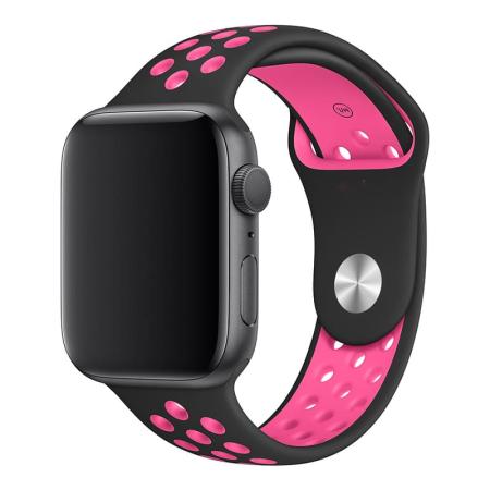 Ремешок Nike+ "Silicone Sport Band" Apple Watch 42/44 мм Черно-розовый Ремешок Nike+ "Silicone Sport Band" Apple Watch 42/44 мм Черно-розовый
