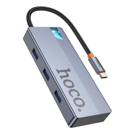 Хаб hoco. 5в1 (HDTV+PD+USB3.0*3) (HB50) Темно-серый Хаб hoco. 5в1 (HDTV+PD+USB3.0*3) (HB50) Темно-серый