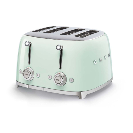 Тостер на 4 ломтика SMEG 50s style (TSF03PGEU) Пастельный зеленый Тостер на 4 ломтика SMEG 50s style (TSF03PGEU) Пастельный зеленый
