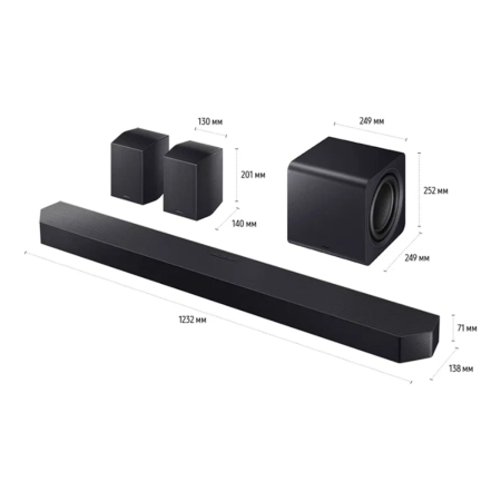 Саундбар Samsung HW-Q990F 11.1, 756 Вт Чёрный