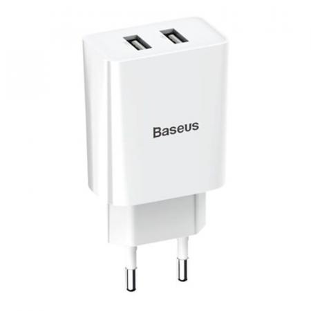Сетевое зарядное устройство Baseus Speed Mini Dual USB Charger 10,5 Вт TC-012 (CCFS-R02) Белый