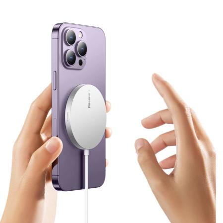 Беспроводное зарядное устройство Baseus Simple Mini3 Magnetic Wireless Charger 15W CCJJ040012 (BS-W529) White, белый Беспроводное зарядное устройство Baseus Simple Mini3 Magnetic Wireless Charger 15W CCJJ040012 (BS-W529) White, белый