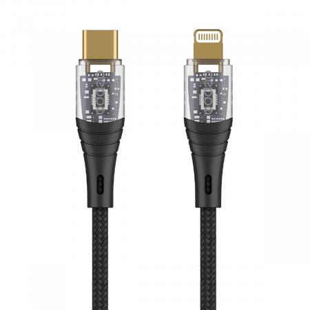 Дата-кабель Deppa Crystal USB-C - Lightning, 1 м (72503) Черный Дата-кабель Deppa Crystal USB-C - Lightning, 1 м (72503) Черный