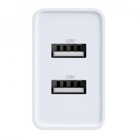 Сетевое зарядное устройство Baseus Speed Mini Dual USB Charger 10,5 Вт TC-012 (CCFS-R02) Белый